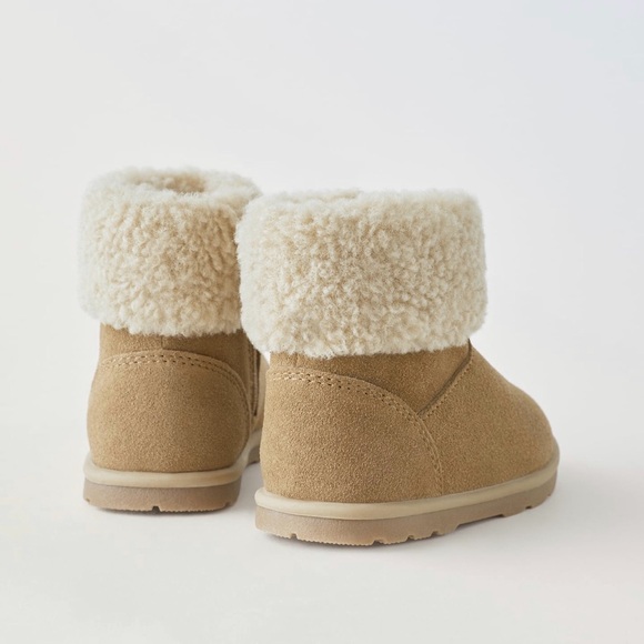 Zara lined leather boots - Picture 3 of 4